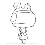 How to Draw Raddle from Animal Crossing