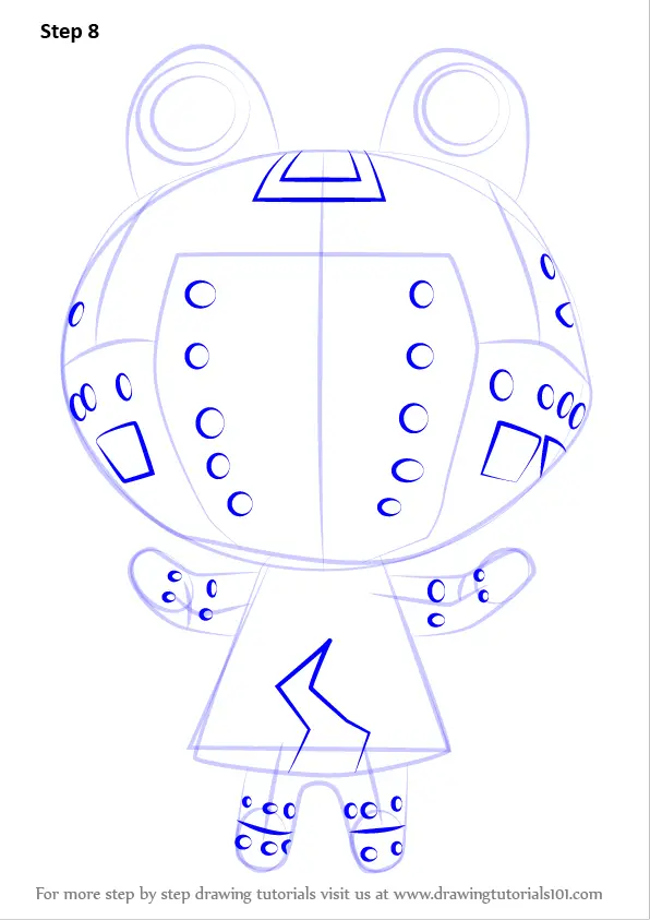 Learn How to Draw Ribbot from Animal Crossing (Animal Crossing) Step by ...