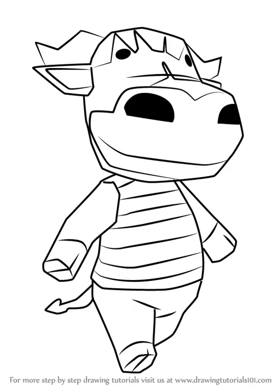 Learn How to Draw Rodeo from Animal Crossing (Animal Crossing) Step by