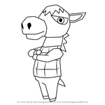 How to Draw Roscoe from Animal Crossing