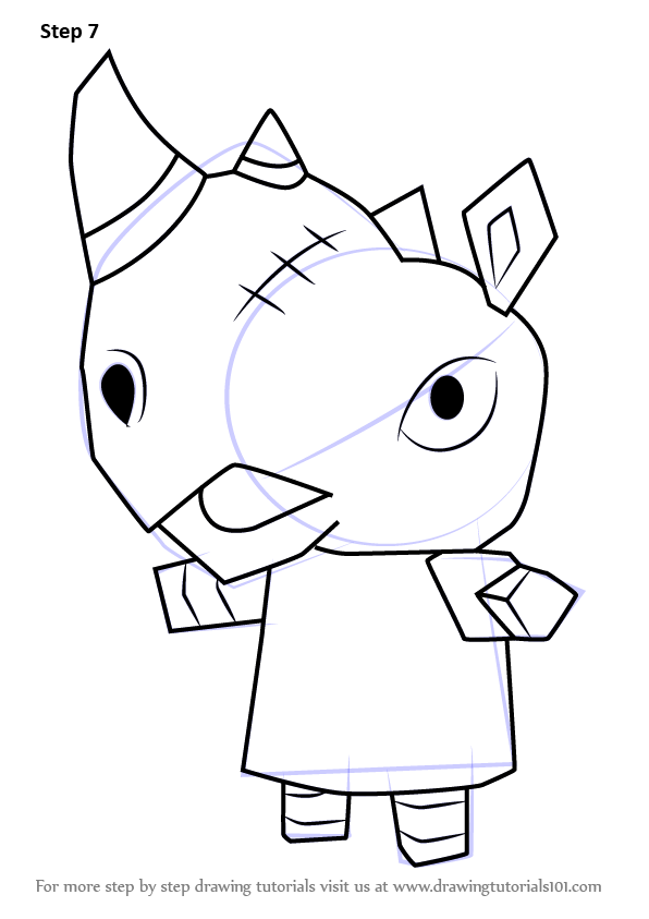 Step by Step How to Draw Spike from Animal Crossing ...