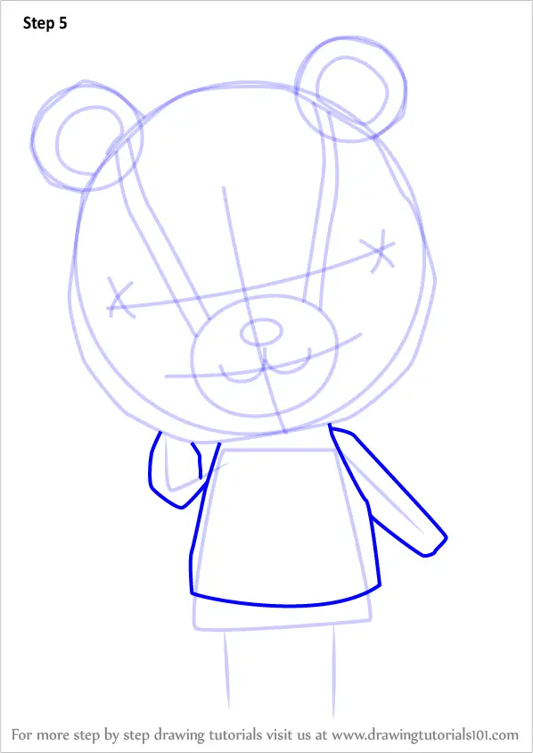 Step by Step How to Draw Stitches from Animal Crossing