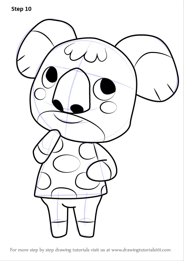 Step by Step How to Draw Sydney from Animal Crossing ...