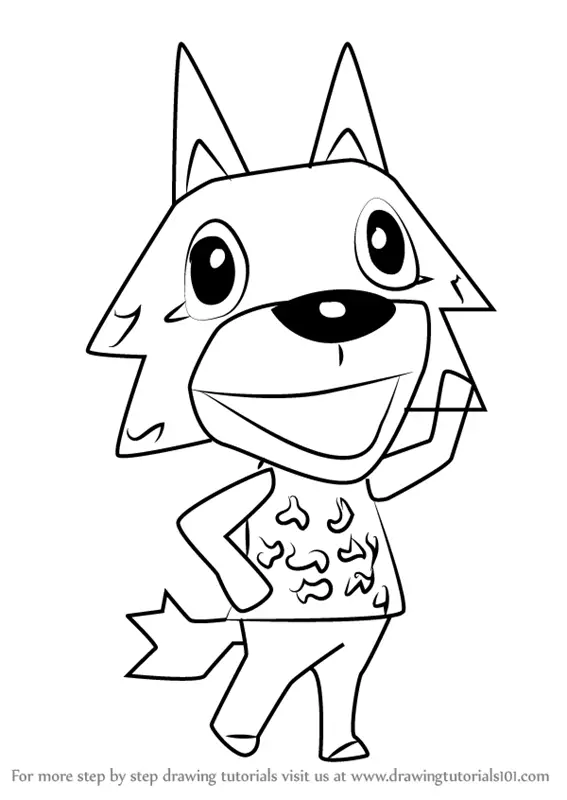 Step By Step How To Draw Tarou From Animal Crossing 