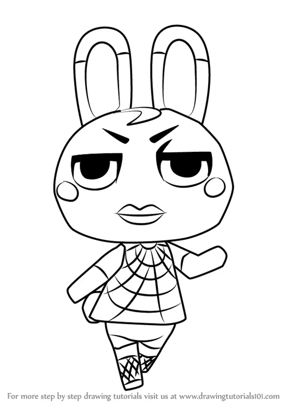 Step by Step How to Draw Tiffany from Animal Crossing ...