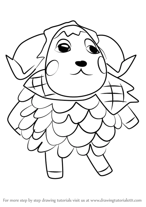 Learn How to Draw Timbra from Animal Crossing (Animal Crossing) Step by ...