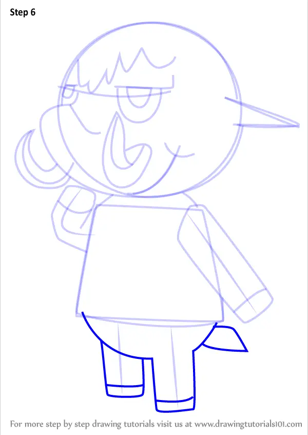 Learn How to Draw Tucker from Animal Crossing (Animal Crossing) Step by ...