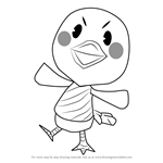 How to Draw Twiggy from Animal Crossing