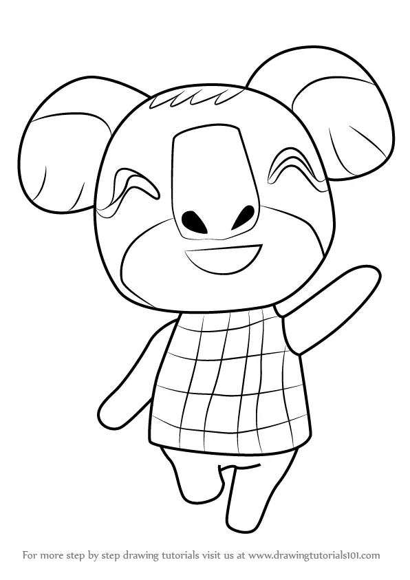 Learn How to Draw Yuka from Animal Crossing (Animal Crossing) Step by ...