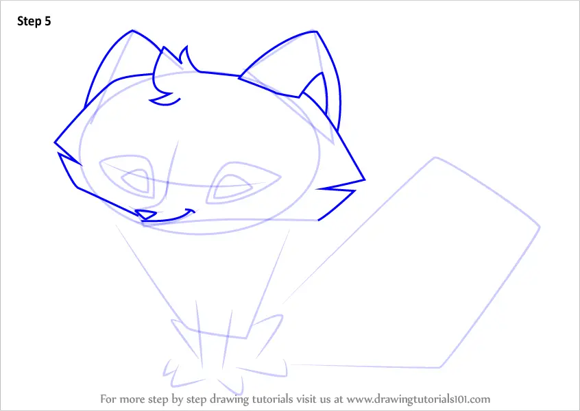 Learn How to Draw Arctic Fox from Animal Jam (Animal Jam) Step by Step ...