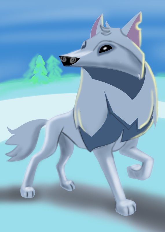 arctic wolf with headdress animal jsm