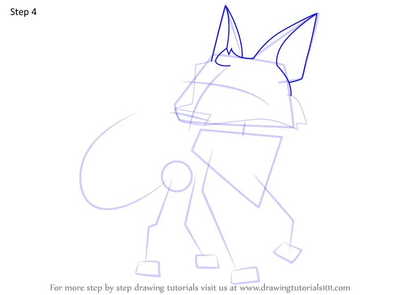 Learn How to Draw Autumn Coyote from Animal Jam (Animal Jam) Step by Step :  Drawing Tutorials