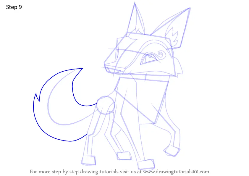 Learn How to Draw Autumn Coyote from Animal Jam (Animal Jam) Step by ...