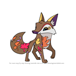 How to Draw Autumn Coyote from Animal Jam