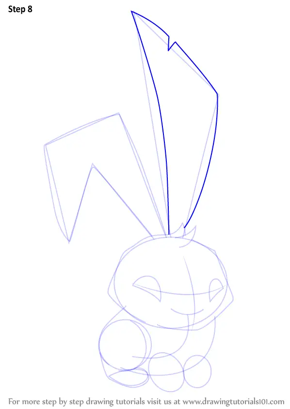 Learn How to Draw Bunny from Animal Jam (Animal Jam) Step by Step