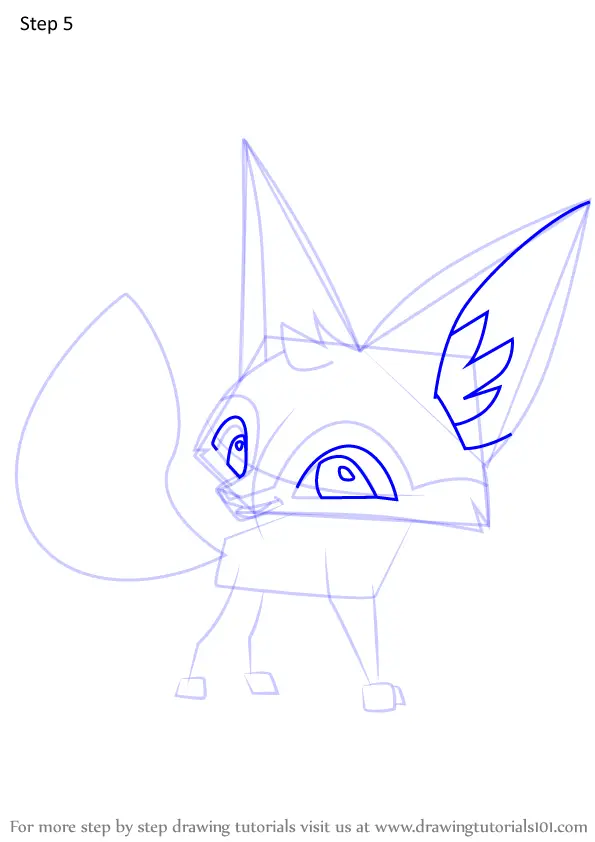 Step by Step How to Draw Fennec Fox from Animal Jam