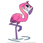 How to Draw Flamingo from Animal Jam