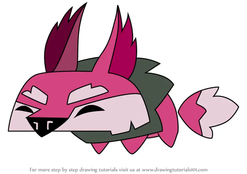 Learn How to Draw Pet Direwolf from Animal Jam (Animal Jam) Step by Step :  Drawing Tutorials