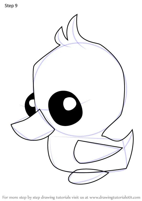 Learn How To Draw Pet Ducky From Animal Jam (animal Jam) Step By Step 