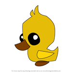 How to Draw Pet Ducky from Animal Jam