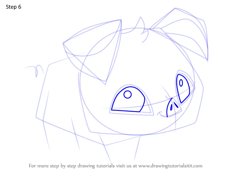 Learn How to Draw Pig from Animal Jam (Animal Jam) Step by Step ...