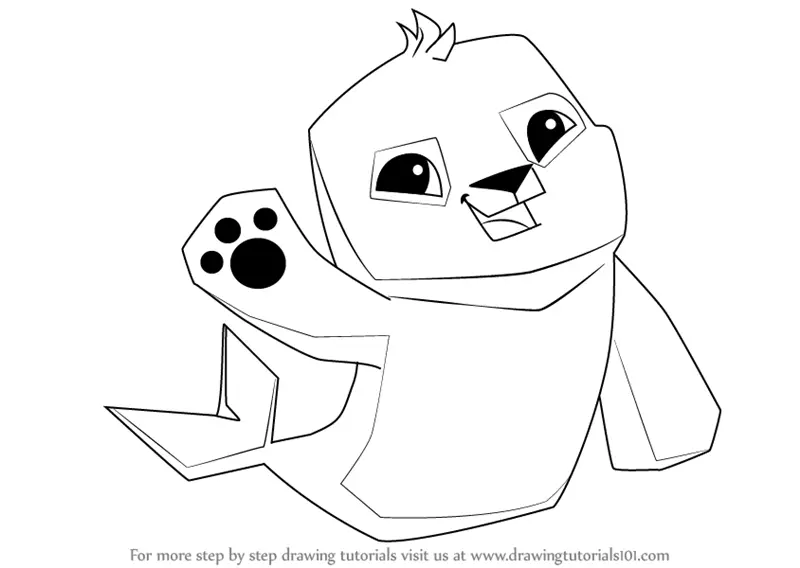 Learn How to Draw Seal from Animal Jam (Animal Jam) Step by Step : Drawing  Tutorials
