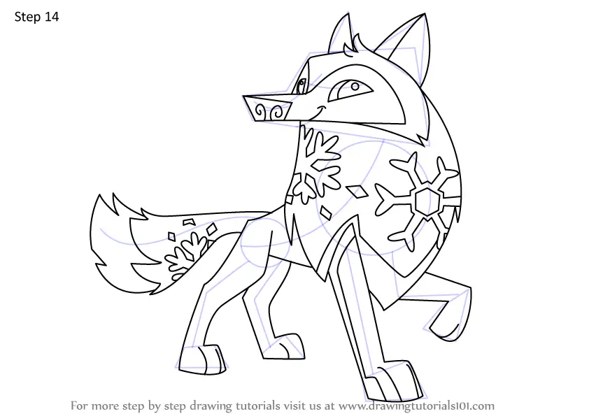animal jam arctic wolf drawing