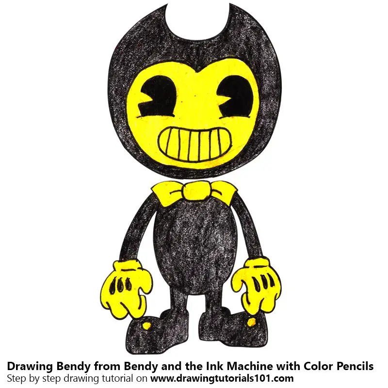 Bendy from Bendy and the Ink Machine Color Pencil Drawing
