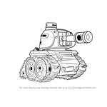 How to Draw Tank from Boom Beach