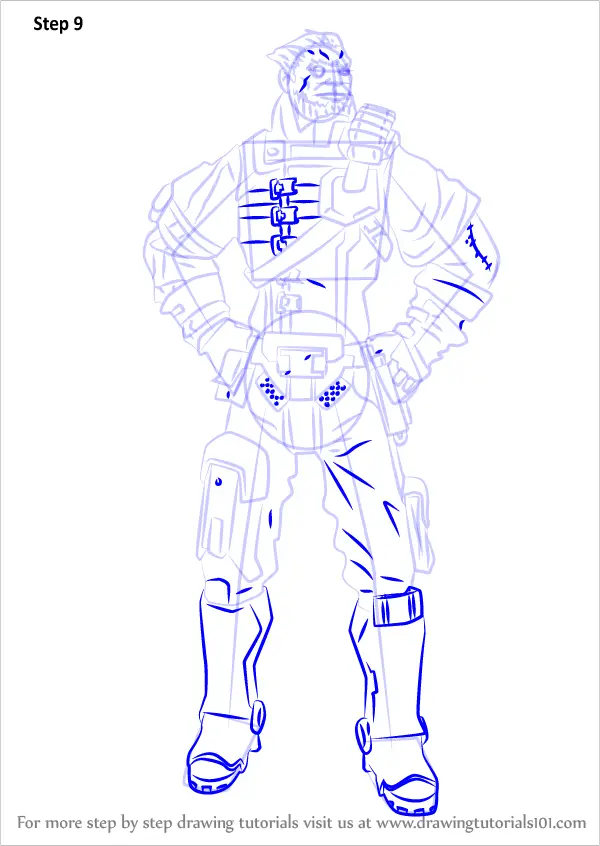 Learn How to Draw Wilhelm from Borderlands (Borderlands) Step by Step