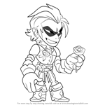 How to Draw Caspian from Brawlhalla