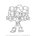 How to Draw Cassidy from Brawlhalla