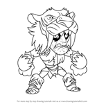 How to Draw Gnash from Brawlhalla