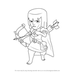 How to Draw Archer from Clash of the Clans