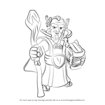 How to Draw Grand Warden from Clash of the Clans