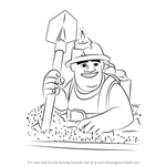How to Draw Miner from Clash of the Clans