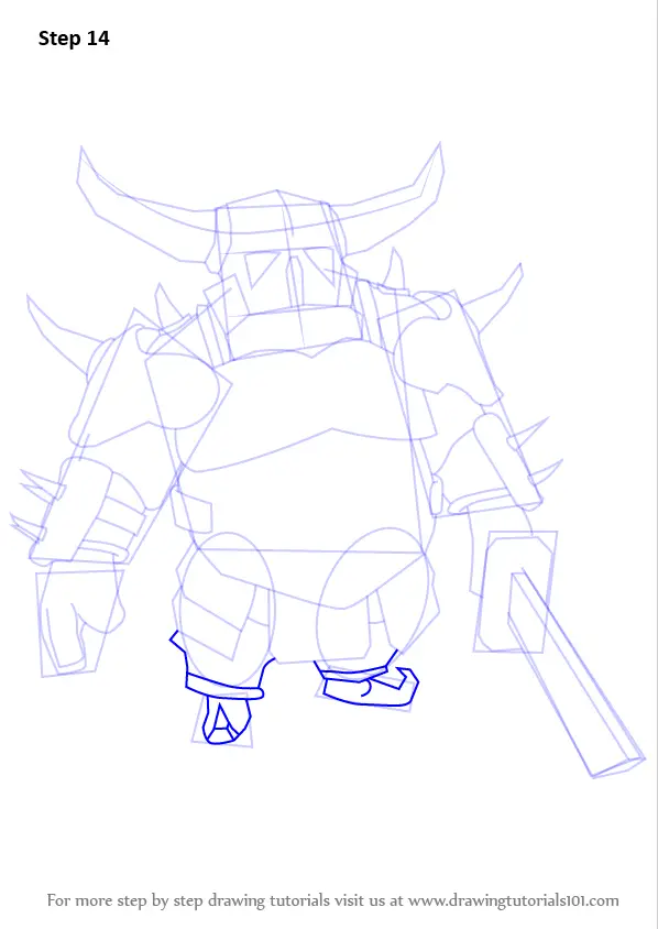 Step by Step How to Draw Pekka from Clash of the Clans