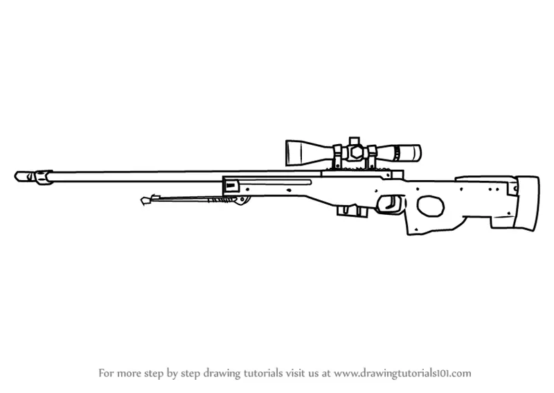 Learn How to Draw AWP from Counter Strike (Counter Strike) Step by Step ...