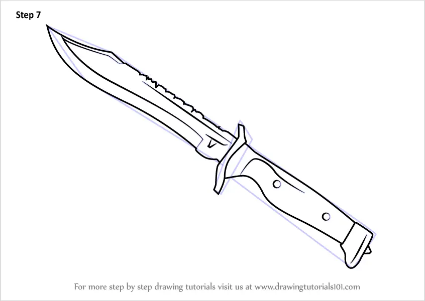 Охотничий нож как нарисовать - 81 фото