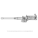 How to Draw M2 Browning from Counter Strike