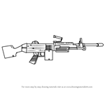 How to Draw M249 from Counter Strike