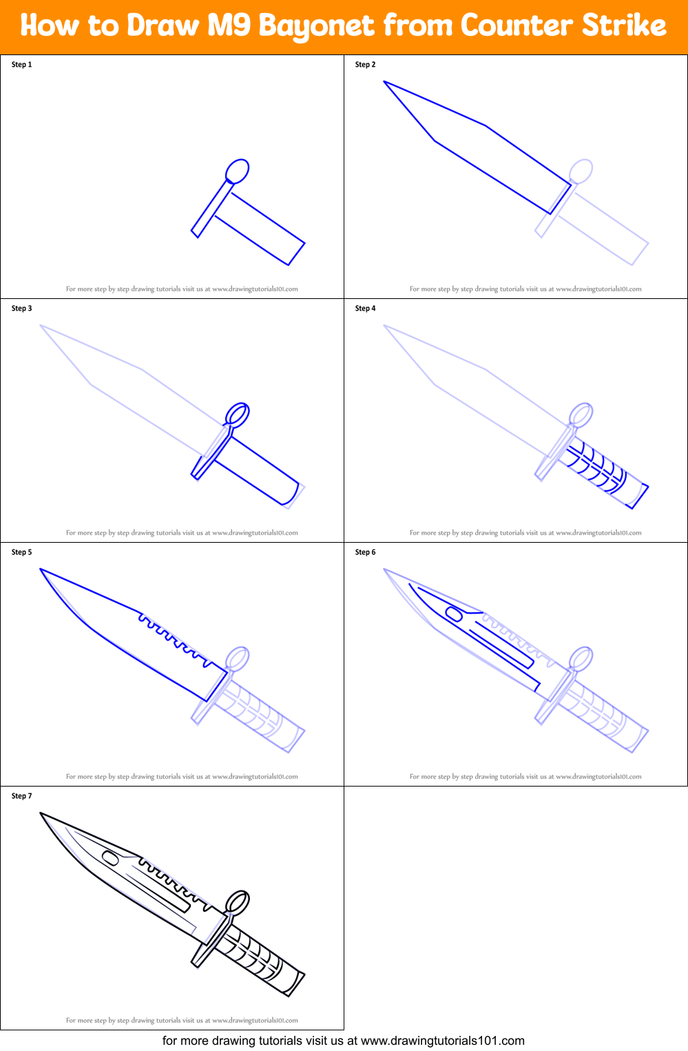 M9 bayonet чертеж