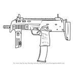 How to Draw MP7 from Counter Strike