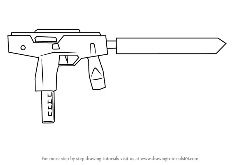 How to Draw TMP from Counter Strike (Counter Strike) Step by Step