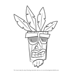 How to Draw Aku Aku from Crash Bandicoot
