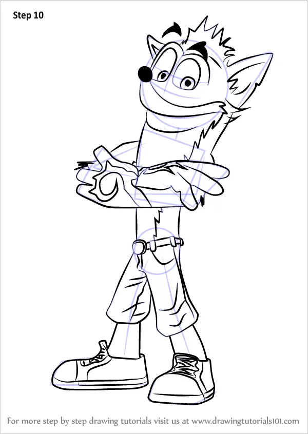 Learn How to Draw Crash Bandicoot from Crash Bandicoot (Crash Bandicoot