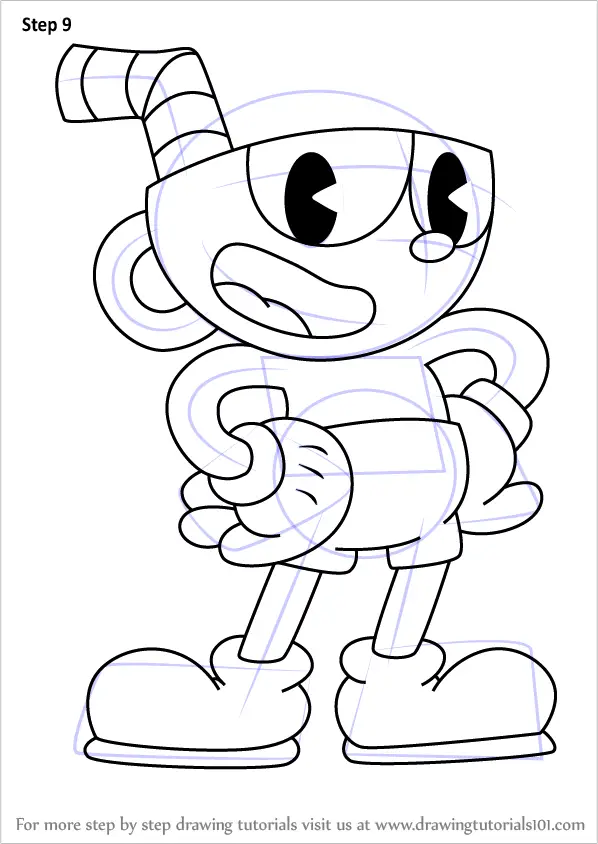 Learn How to Draw Cuphead from Cuphead (Cuphead) Step by Step : Drawing