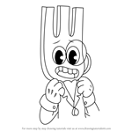 How to Draw Forkington from Cuphead