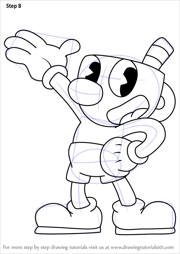 Learn How to Draw Mugman from Cuphead (Cuphead) Step by Step Drawing