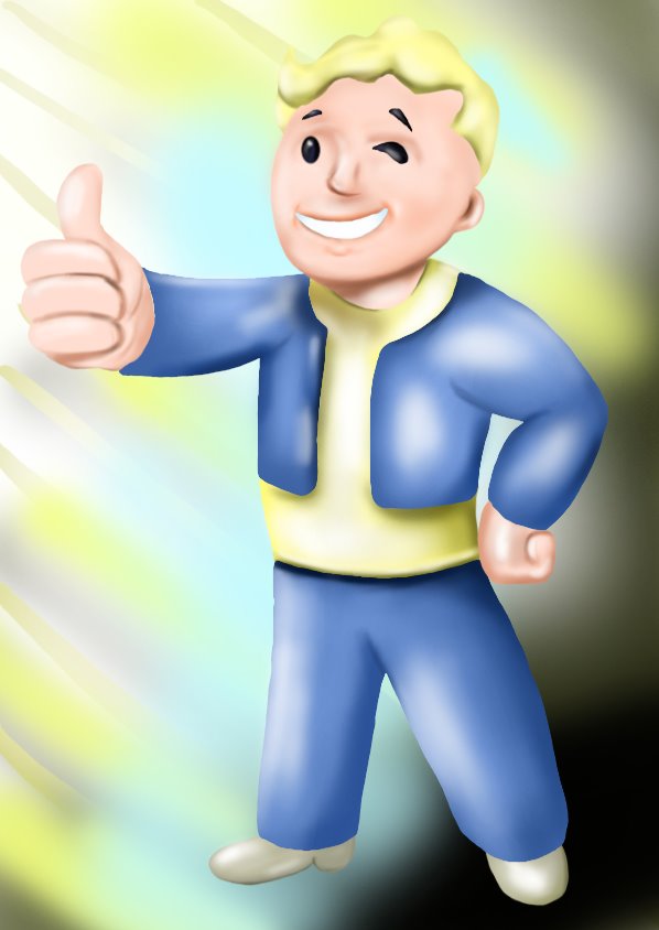 Learn How to Draw Vault Boy from Fallout (Fallout) Step by Step